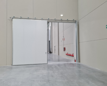Puerta corredera cortafuegos